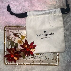 Kate Spade Red Floral Earrings